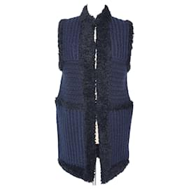Chunky Strickweste blau/schwarz - Dior