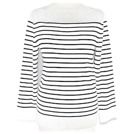 Loro Piana Gestreifter Sweatshirt Weiß/Navy