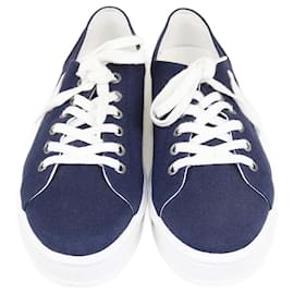 Sneakers basse con lacci Triomphe Jane in blu navy di Celine - Céline