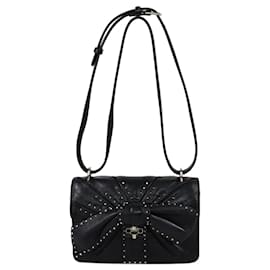 Borsa a Spalla con Volant Valentino Black Rockstud