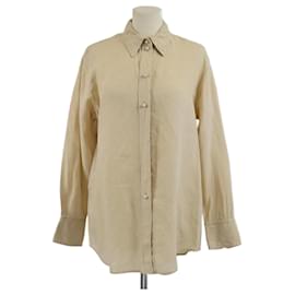 Camicia a maniche lunghe con bottoni in perla marrone chiaro Chloe - Chloé