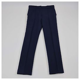 Christian Dior marineblaue Mittelbein-Hosen mit Naht