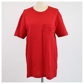 T-shirt a maniche corte con logo rosso in rilievo Dolce & Gabbana