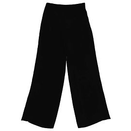 Pantalones rectos negros/metálicos Lanvin