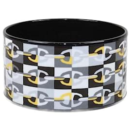 Hermes Black/Multicolor PVD Collier De Print Extra Wide Bracelet - Hermès