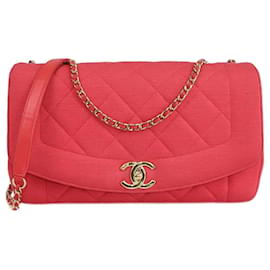 Borsa Diana in jersey trapuntato rosa blush di Chanel