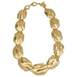 Collier en maillons en forme de nid d'abeille en ton or Yves Saint Laurent
