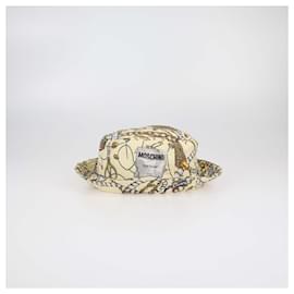 Moschino Creme bedruckter Bucket Hat