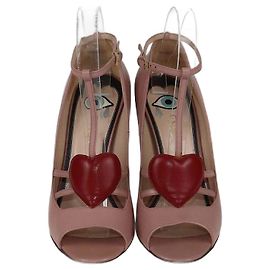 Décolleté Gucci Mauve Molina con T-strap e punta aperta
