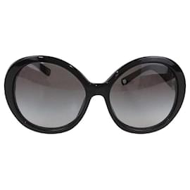 Schwarze gradient Perlen runde Sonnenbrille von Chanel