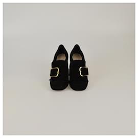 Schwarze Fransen-Pumps von Prada