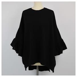Schwarzer Pullover mit Rüschensleeves von Valentino