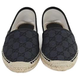 Gucci Espadrilles Flach GG Marineblau/Schwarz