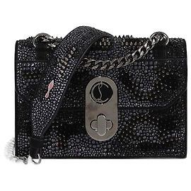 Bolsa de Ombro Elisa Preta Embelizada Christian Louboutin