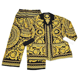 Conjunto de pijama Barocco amarillo/negro Versace