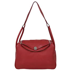 Borsa Lindy 34 in Clemence Rouge Garance di Hermès