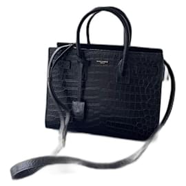 Borsa Saint Laurent Day Bag nera in pelle
