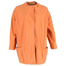 Chaqueta sin cuello Marni en nylon naranja