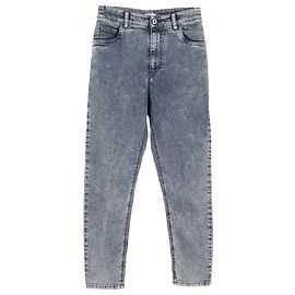 Jeans boyfriend Miu Miu in lavaggio chiaro grigio in cotone blu