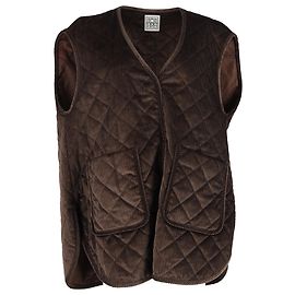 Chaleco acolchado oversized Totême en pana marrón