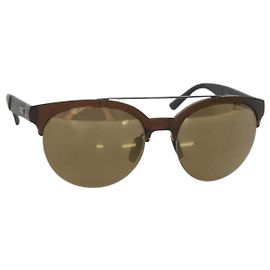 Gafas de sol GUCCI Plástico Marrón Oscuro Auth BA4175