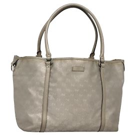 Borsa Tote GG di GUCCI Argento 197953 Auth 134533