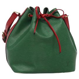 LOUIS VUITTON Sac à épaule Petit Noé Epi Bicolore Vert Rouge M44147 Auth 132580