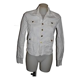 Dsquared2 Jacke aus Baumwolle Weiß Größe 40