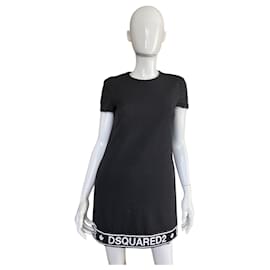 Dsquared2 Mini Kleid aus Wolle Schwarz