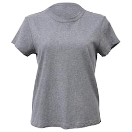 Camiseta de algodón gris con efecto brillante Alexander Wang