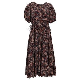 Ulla Johnson Midikleid mit floralem Druck aus mehrfarbigem Baumwollstoff