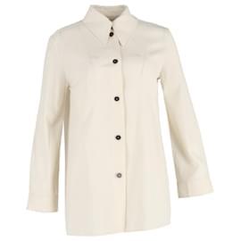 Camisa de botones de manga larga Jil Sander en algodón crema