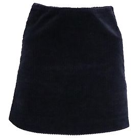 Falda Mini Ganni en pana azul marino