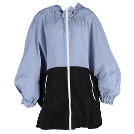 Chaqueta de lluvia de manga larga con cremallera en bloque de color Marni en nylon azul