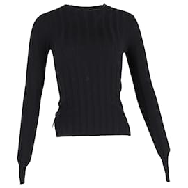 Ripp-Strickpullover von Acne Studios aus schwarzer Wolle