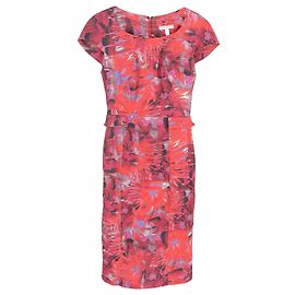 Vestido midi de manga corta con estampado floral Erdem en viscosa multicolor