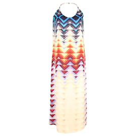 Maxikleid mit Aztekenmuster aus mehrfarbigem Polyester von Paco Rabanne
