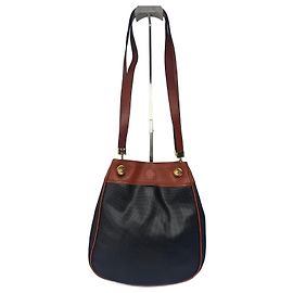 Vintage Bottega Veneta Leder Eimer Tasche schwarz braun