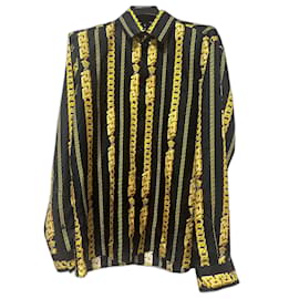Camicia in seta con catena Versace