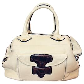 Borsa Loewe May Sand e Marrone Scuro in Vitello