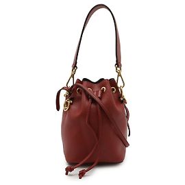 Borsa a spalla in pelle Mon Tresor Fendi rossa