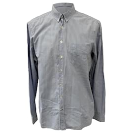 Camicia a maniche lunghe in cotone a quadri Brit di Burberry in blu