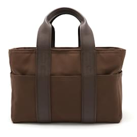 Hermès Acapulco PM Nylon-Leder Tote Bag braun