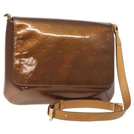 LOUIS VUITTON Borsa Thompson Street Monogram Vernis Bronzo M91124 LV Auth bs28129