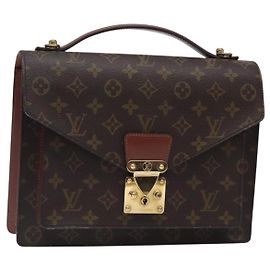 LOUIS VUITTON Bolso de Mano Monceau 28 Monograma M51185 LV Auth ki5795