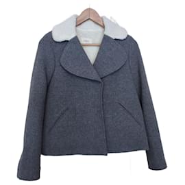 Ba&sh Abrigo Peacoat Corto de Lana TXS/S