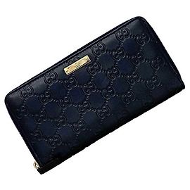 Gucci Navy Leder Langbörse