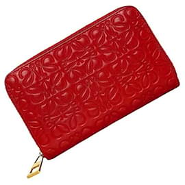 Monedero de cuero rojo Loewe