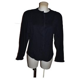 Chaqueta Gianni Versace de lana azul oscuro Talla 44 IT