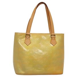 LOUIS VUITTON Borsa a Mano Houston Monogram Vernis Grigio M91053 LV Auth ki5812